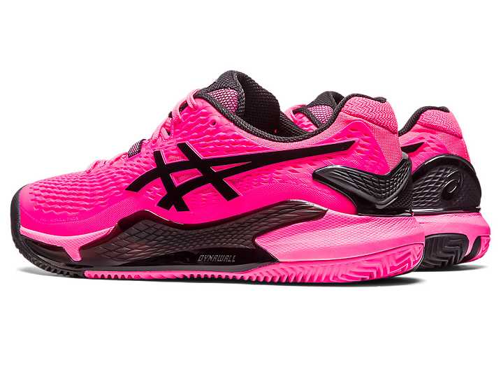 Asics GEL-RESOLUTION 9 CLAY Tennisskor Herr Rosa Svarta | Sverige-6297350