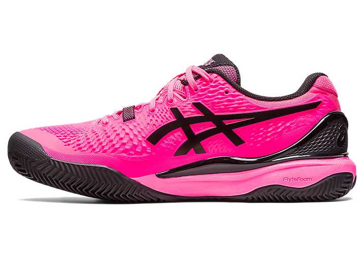 Asics GEL-RESOLUTION 9 CLAY Tennisskor Herr Rosa Svarta | Sverige-6297350