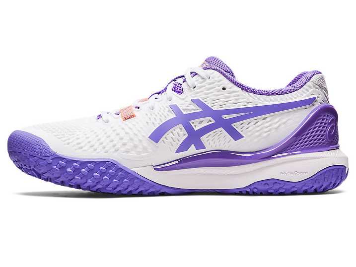 Asics GEL-RESOLUTION 9 OC Tennisskor Dam Vita Lila | Sverige-4391058