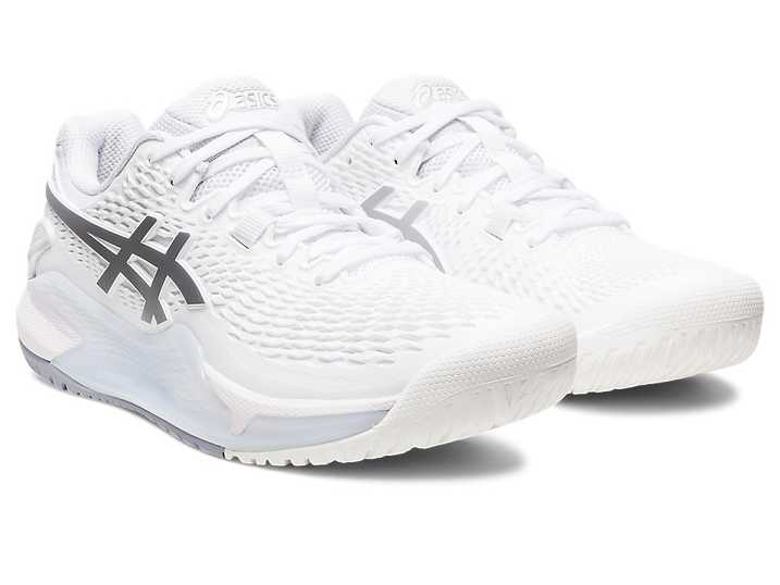 Asics GEL-RESOLUTION 9 Tennisskor Dam Vita Silver | Sverige-4368902