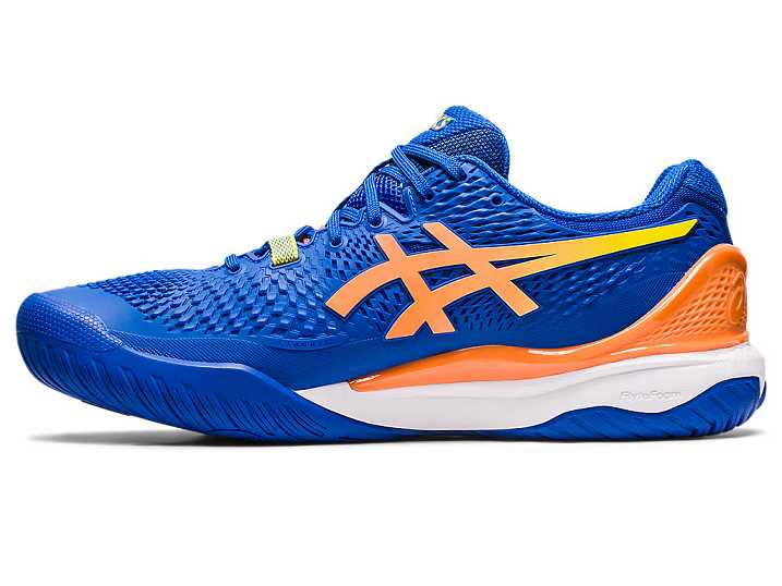 Asics GEL-RESOLUTION 9 Tennisskor Herr Blå Orange | Sverige-4871365