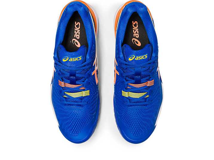 Asics GEL-RESOLUTION 9 Tennisskor Herr Blå Orange | Sverige-4871365