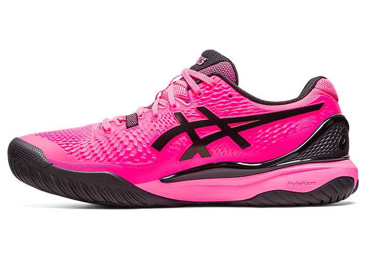 Asics GEL-RESOLUTION 9 Tennisskor Herr Rosa Svarta | Sverige-9251487