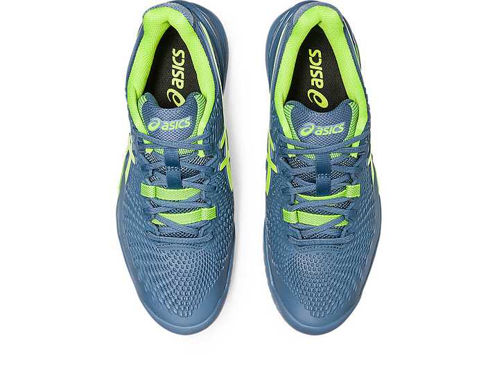 Asics GEL-RESOLUTION 9 WIDE Tennisskor Herr Grå Blå Gröna | Sverige-3271069