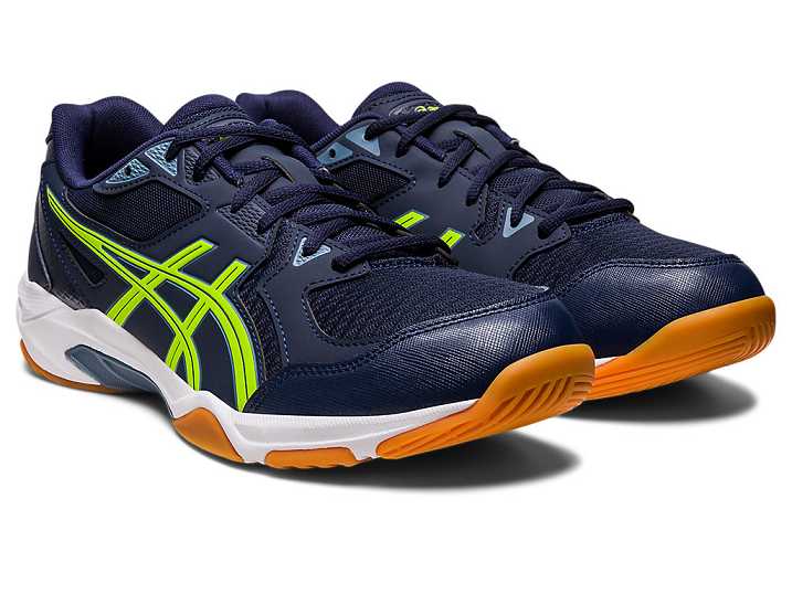 Asics GEL-ROCKET 10 WIDE Volleybollskor Herr Marinblå Gröna | Sverige-4518029