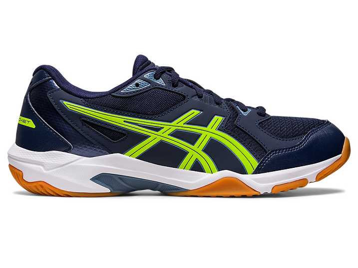 Asics GEL-ROCKET 10 WIDE Volleybollskor Herr Marinblå Gröna | Sverige-4518029