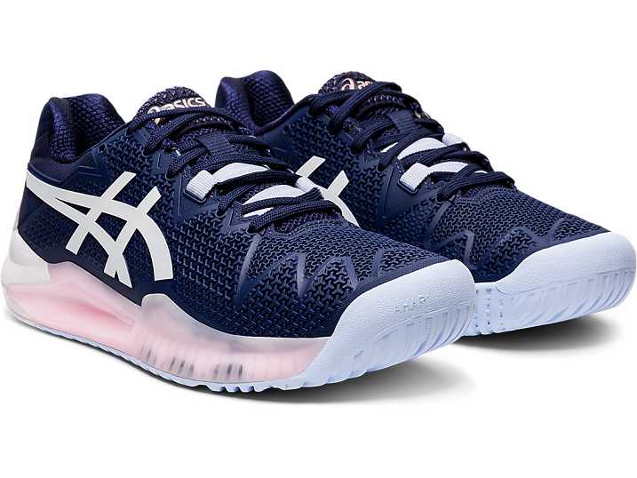 Asics GEL-Resolution 8 Tennisskor Dam Marinblå Vita | Sverige-2609734