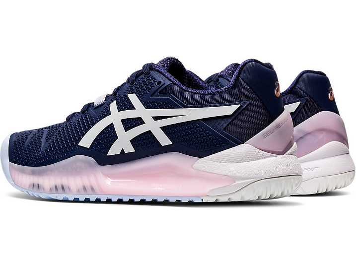 Asics GEL-Resolution 8 Tennisskor Dam Marinblå Vita | Sverige-2609734