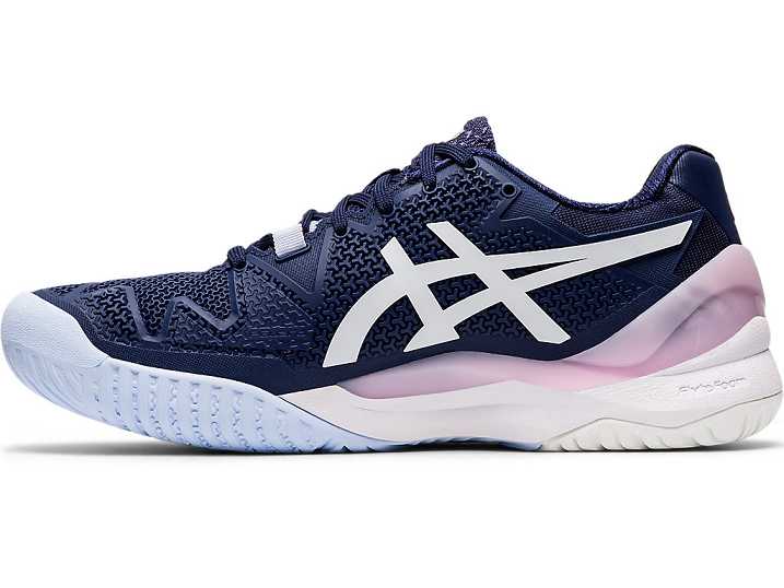 Asics GEL-Resolution 8 Tennisskor Dam Marinblå Vita | Sverige-2609734