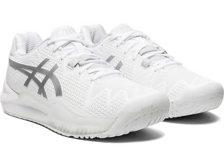 Asics GEL-Resolution 8 Tennisskor Dam Vita Silver | Sverige-0657423