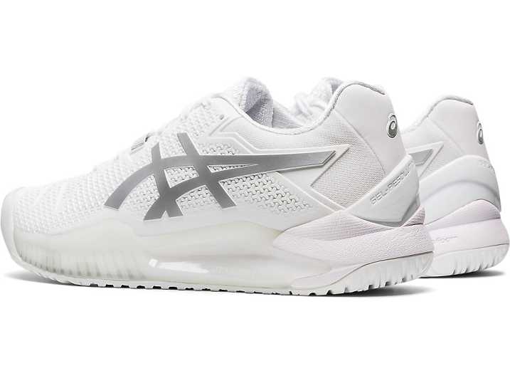 Asics GEL-Resolution 8 Tennisskor Dam Vita Silver | Sverige-0657423