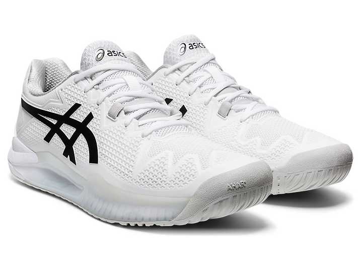 Asics GEL-Resolution 8 Tennisskor Herr Vita Svarta | Sverige-9830754