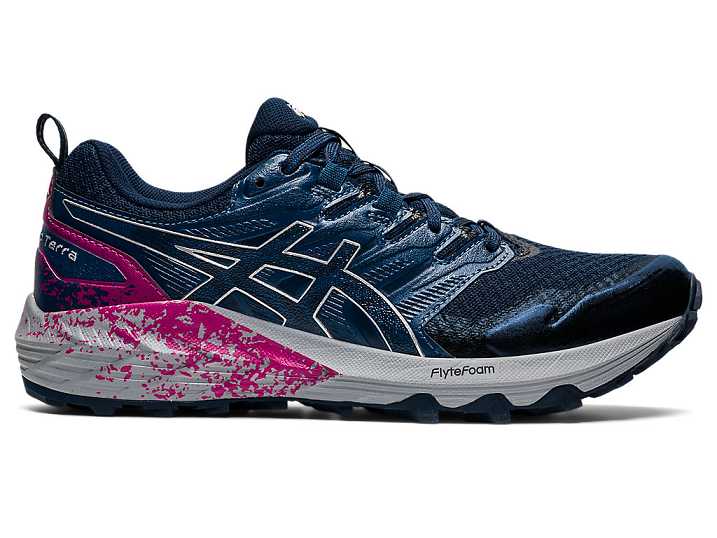 Asics GEL-Trabuco Terra Trail löparskor Dam Blå Silver | Sverige-4705382