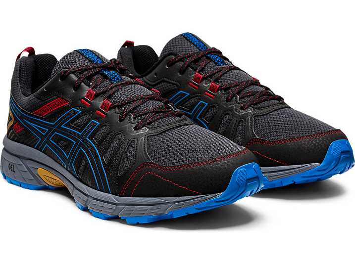 Asics GEL-VENTURE 7 Trail löparskor Herr Mörkgrå Blå | Sverige-7938056