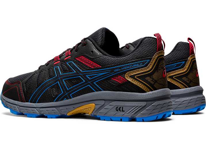 Asics GEL-VENTURE 7 Trail löparskor Herr Mörkgrå Blå | Sverige-7938056