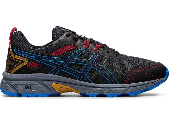 Asics GEL-VENTURE 7 Trail löparskor Herr Mörkgrå Blå | Sverige-7938056