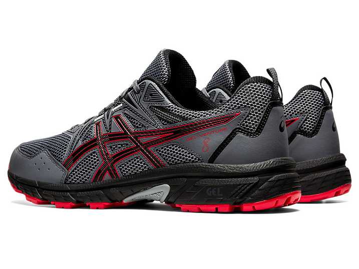 Asics GEL-VENTURE 8 EXTRA WIDE Trail löparskor Herr Svarta Röda | Sverige-0284176