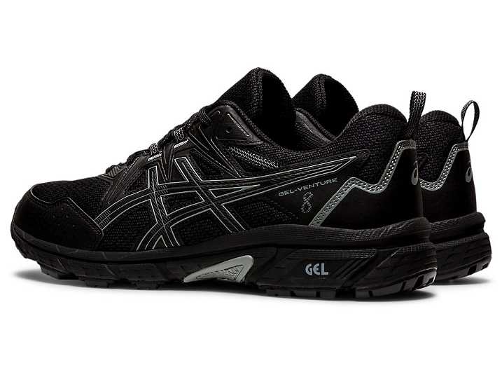 Asics GEL-VENTURE 8 EXTRA WIDE Trail löparskor Herr Svarta | Sverige-0753169