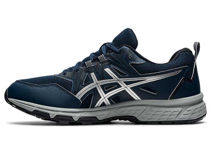 Asics GEL-VENTURE 8 EXTRA WIDE Trail löparskor Herr Blå Silver | Sverige-9810723