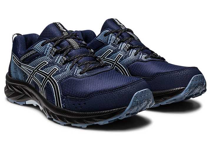 Asics GEL-VENTURE 9 EXTRA WIDE Trail löparskor Herr Marinblå | Sverige-8537926