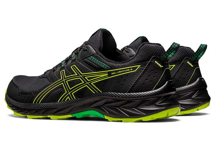 Asics GEL-VENTURE 9 Trail löparskor Herr Svarta Ljusgröna | Sverige-6543082