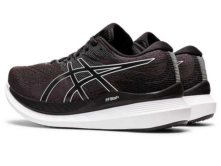 Asics GLIDERIDE 3 WIDE Löparskor Dam Svarta Vita | Sverige-0231478