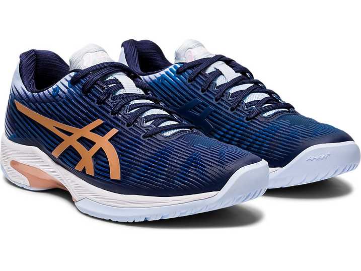 Asics SOLUTION SPEED FF Tennisskor Dam Marinblå Rosa Guld | Sverige-0264173