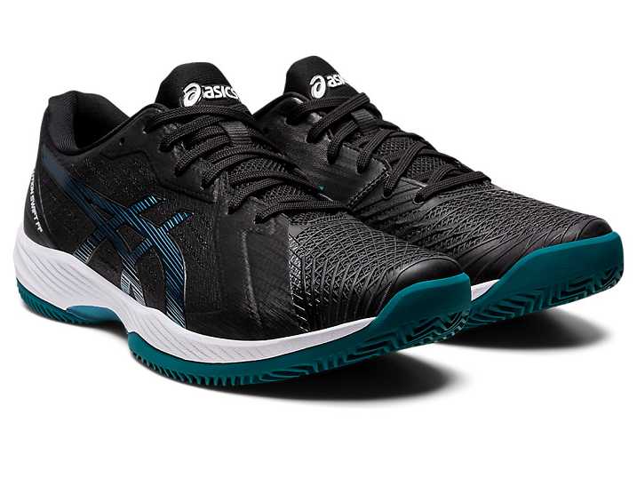 Asics SOLUTION SWIFT FF CLAY Tennisskor Herr Svarta Mörkgröna | Sverige-1832640