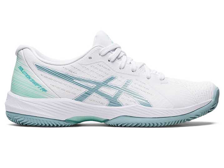 Asics SOLUTION SWIFT FF CLAY Tennisskor Dam Vita Blå | Sverige-8642307