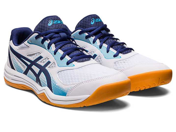 Asics UPCOURT 5 Volleybollskor Herr Vita Indigo Blå | Sverige-7402539